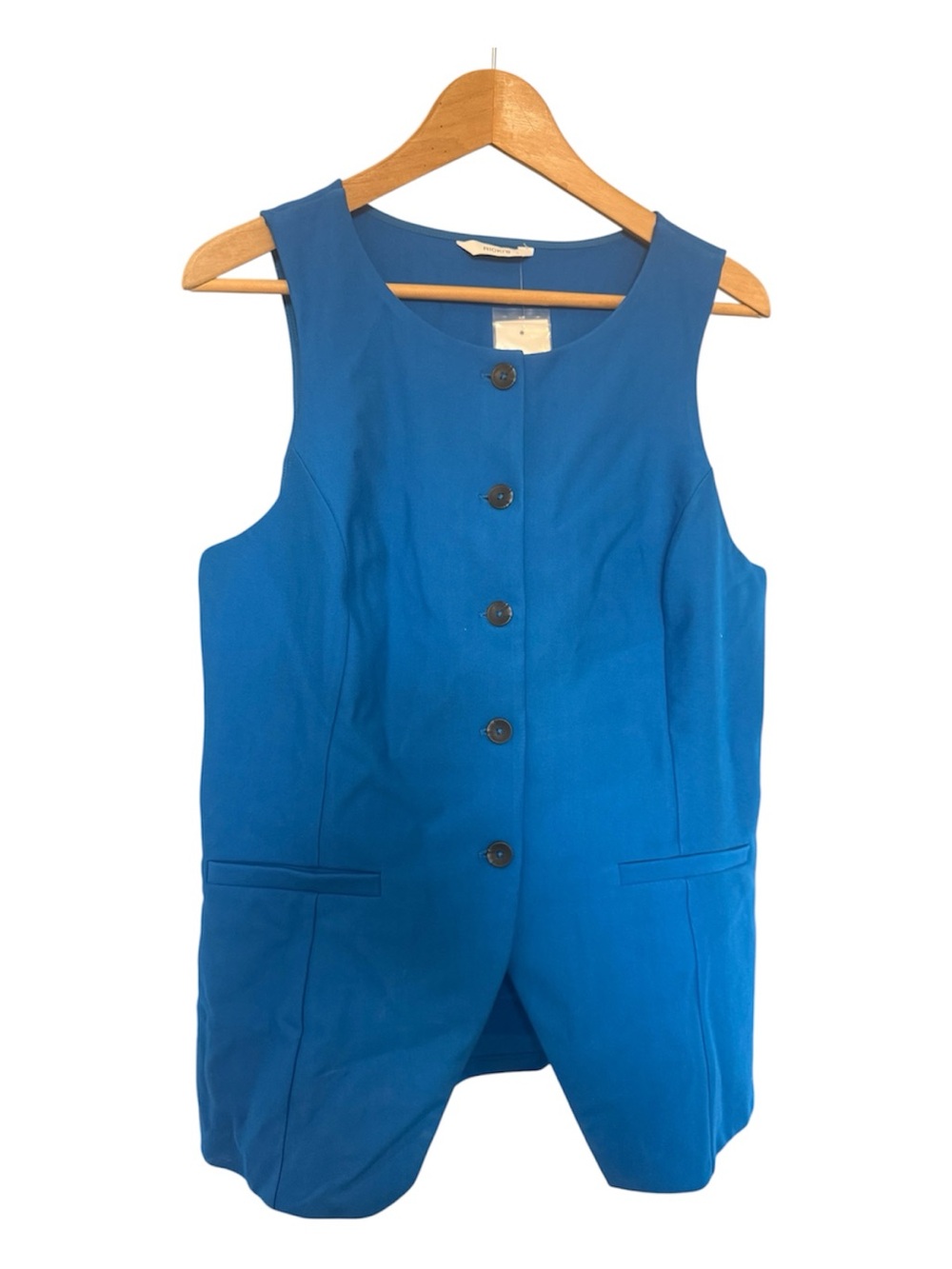 Ricki's Sleeveless Button-Front bright blue vest